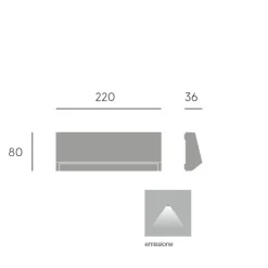 Segnapasso Led-Selezionato da Mazzolaluce Segnapasso led da esterno a parete squadrato bianco 4w 4000k