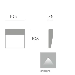 Segnapasso Led-Selezionato da Mazzolaluce Segnapasso led da esterno bianco 3w 3000k ip65
