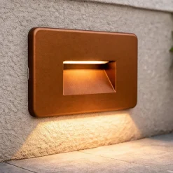 Segnapasso Led-Top Light Segnapasso led da esterno corten per incasso parete led cct ip65
