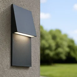 Segnapasso Led-Selezionato da Mazzolaluce Segnapasso led da esterno grafite 3w 3000k incasso a parete