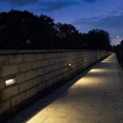 Segnapasso Led-Selezionato da Mazzolaluce Segnapasso led da esterno grafite 12w 3000k da incasso a parete ip65