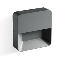 Segnapasso Led-Selezionato da Mazzolaluce Segnapasso led da esterno grigio led 6w 3000k quadrato ip65