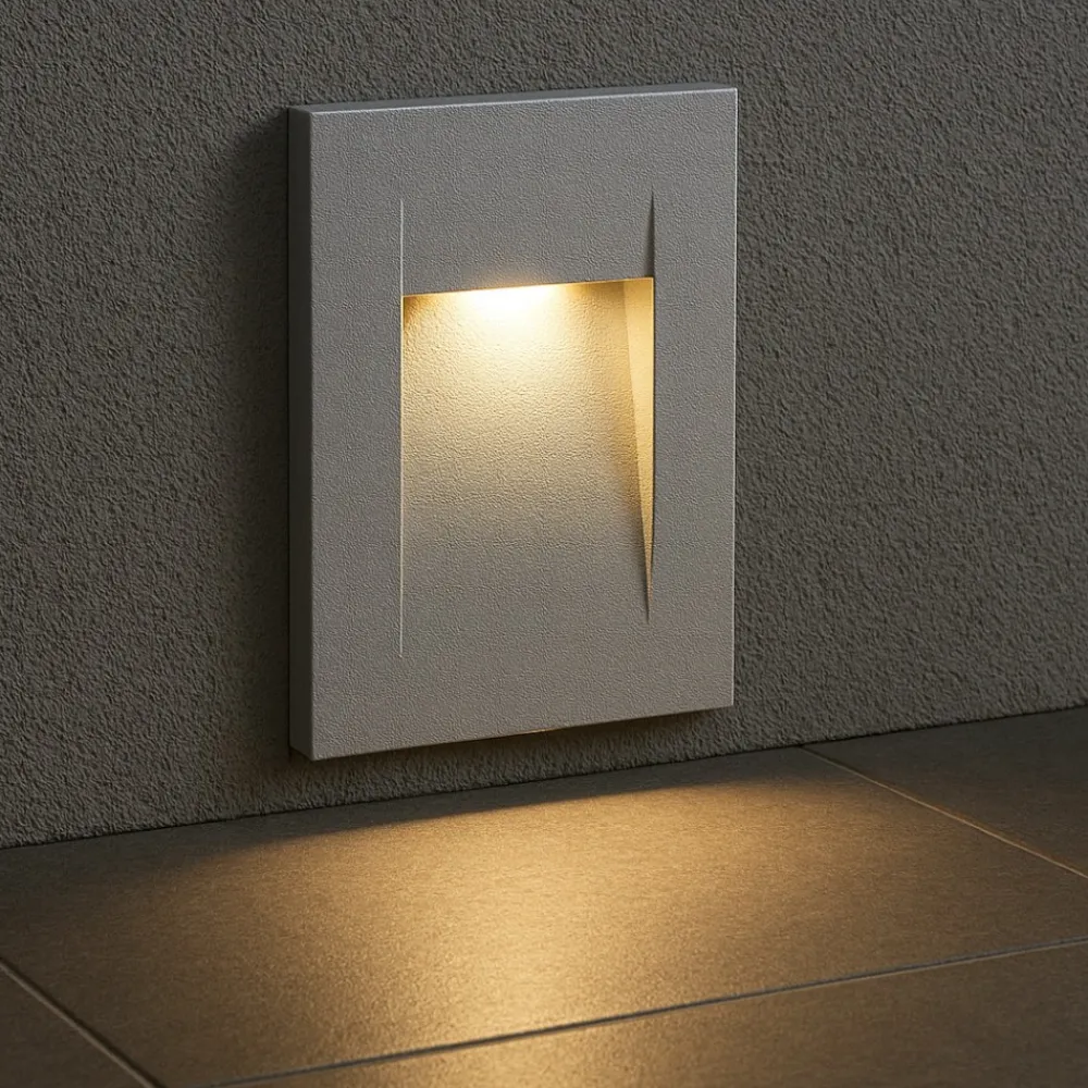 Segnapasso Led-Selezionato da Mazzolaluce Segnapasso led da esterno incasso grigio 3w 3000k