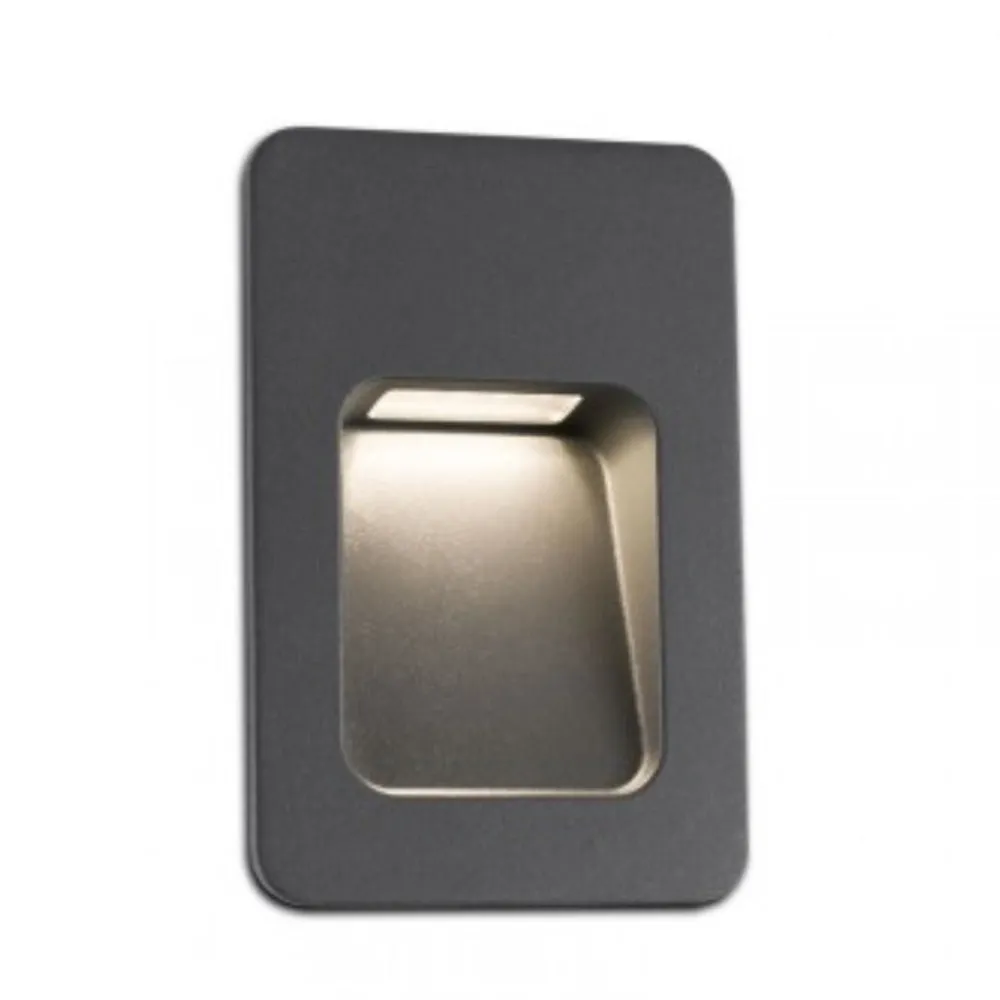 Segnapasso Led-Selezionato da Mazzolaluce Segnapasso led da esterno 3w 3000k a incasso antracite