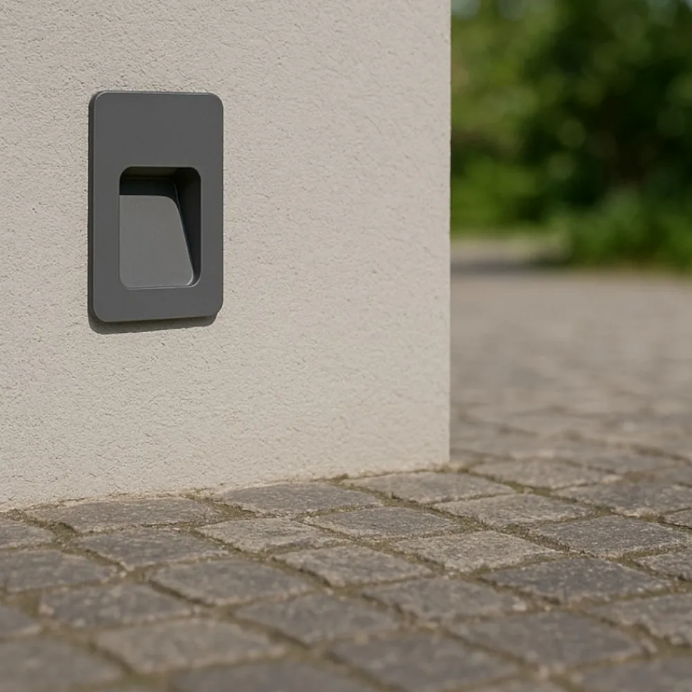 Segnapasso Led-Selezionato da Mazzolaluce Segnapasso led da esterno 3w 3000k a incasso antracite