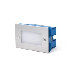 Segnapasso Led-Selezionato da Mazzolaluce Segnapasso led da esterno 1w 3000k ip65 incasso parete acciaio inox rettangolare