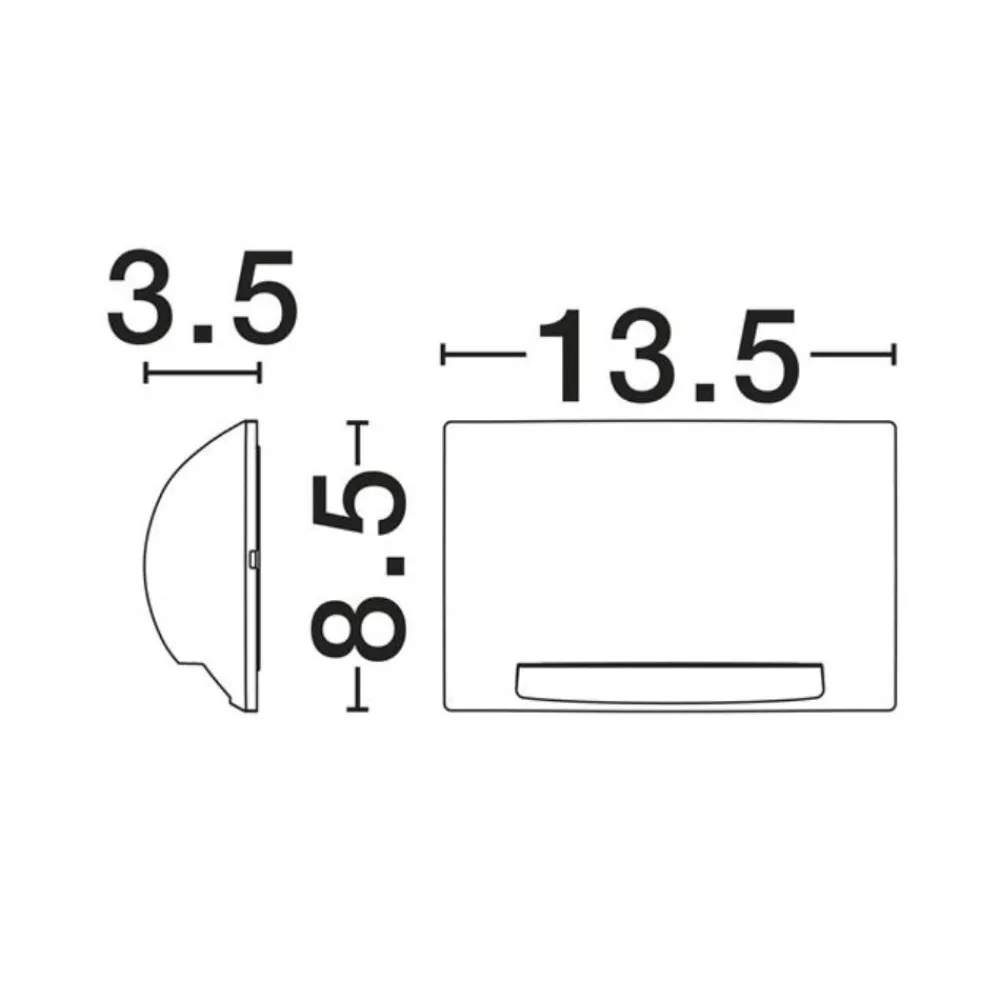 Segnapasso Led-Selezionato da Mazzolaluce Segnapasso led esterno bianco rettangolare 5w 3000k ip65