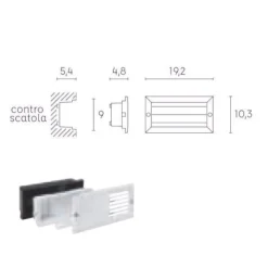 Segnapasso Led-Selezionato da Mazzolaluce Segnapasso led incasso per esterno 10w 4000k nero