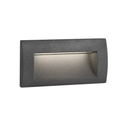 Segnapasso Led-Selezionato da Mazzolaluce Segnapasso led per esterni 3w 3000k ip65 incasso parete rettangolare antracite