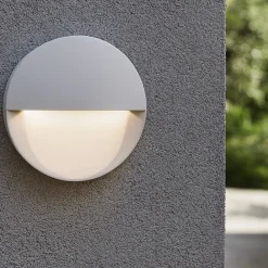Segnapasso Led-Selezionato da Mazzolaluce Segnapasso led per esterno bianco rotondo da incasso a parete