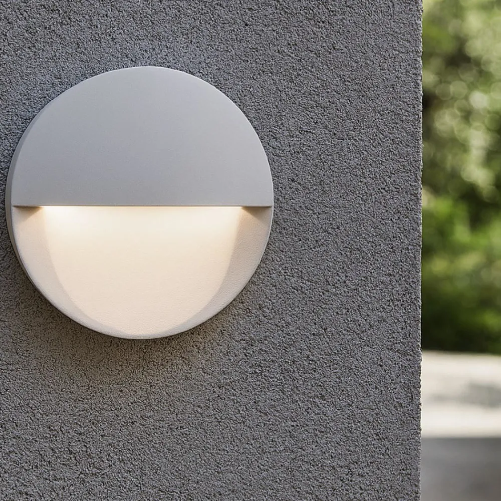 Segnapasso Led-Selezionato da Mazzolaluce Segnapasso led per esterno bianco rotondo da incasso a parete