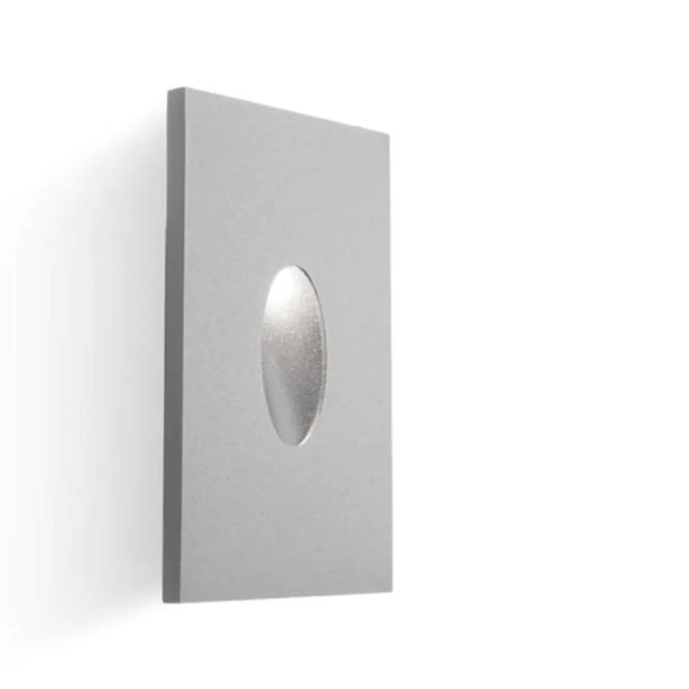 Segnapasso Led-Selezionato da Mazzolaluce Segnapasso led per esterno da incasso a parete grigio 3w 4000k