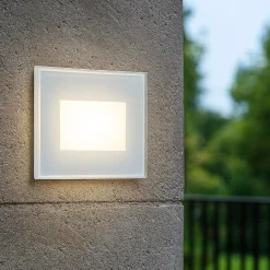 Segnapasso Led-Selezionato da Mazzolaluce Segnapasso led per esterno incasso a parete bianco 3w 3000k