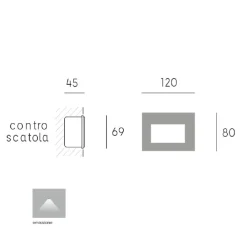 Segnapasso Led-Selezionato da Mazzolaluce Segnapasso led per esterno rettangolare bianco ip65