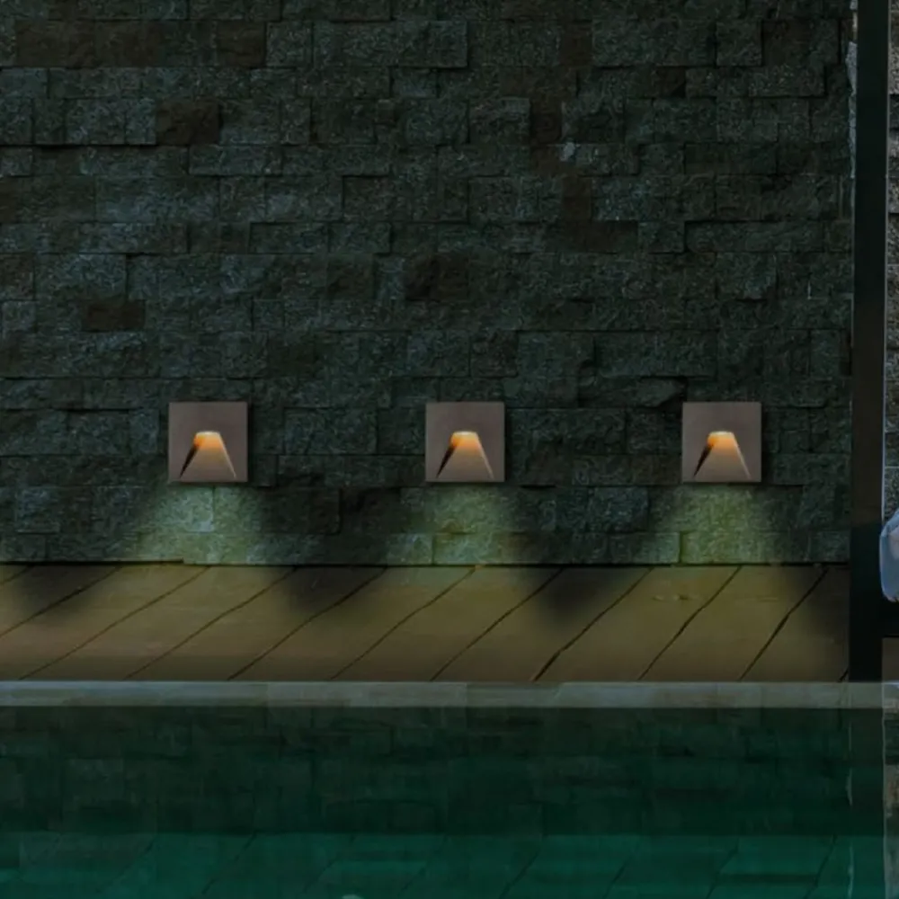 Segnapasso Led-Selezionato da Mazzolaluce Segnapasso led per esterno 4w 3000k cemento da incasso fp