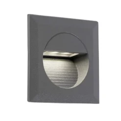 Segnapasso Led-Selezionato da Mazzolaluce Segnapasso led per esterno 1,2w 4000k antracite incasso parete ip44 quadrato
