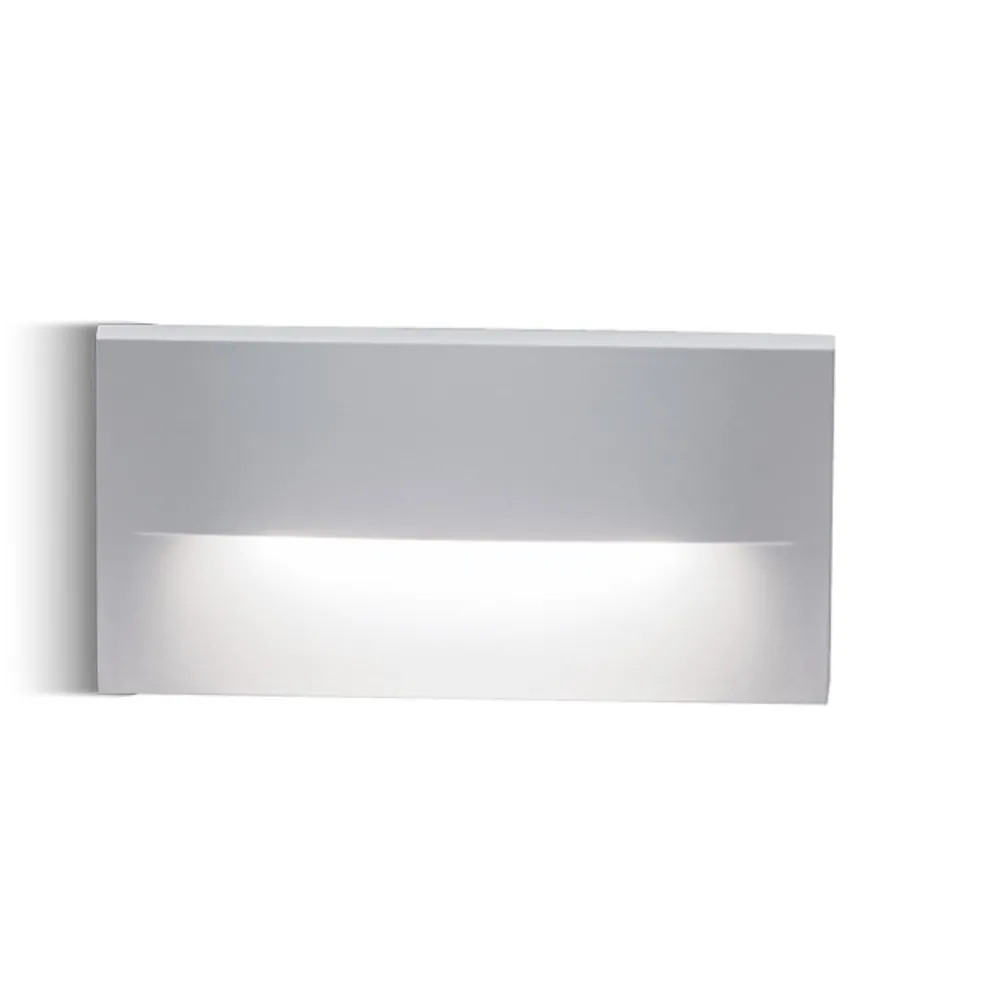 Segnapasso Led-Selezionato da Mazzolaluce Segnapasso led rettangolare per esterno a parete bianco led 4w 3000k
