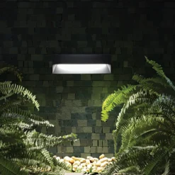 Segnapasso Led-Selezionato da Mazzolaluce Segnapasso led rettangolare per esterno da incasso a parete grafite