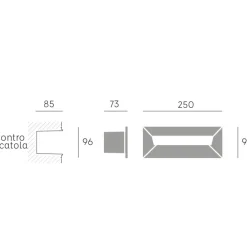 Segnapasso Led-Selezionato da Mazzolaluce Segnapasso led rettangolare da incasso parete per esterno grafite ip65