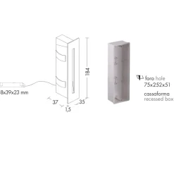 Segnapasso Led-Selezionato da Mazzolaluce Segnapasso led 3w 3000k bianco da incasso per scala gradini