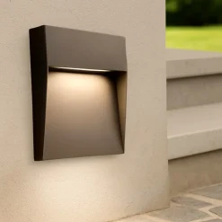 Segnapasso Led-Selezionato da Mazzolaluce Segnapasso led 3w 4000k corten da parete ip65 da esterno