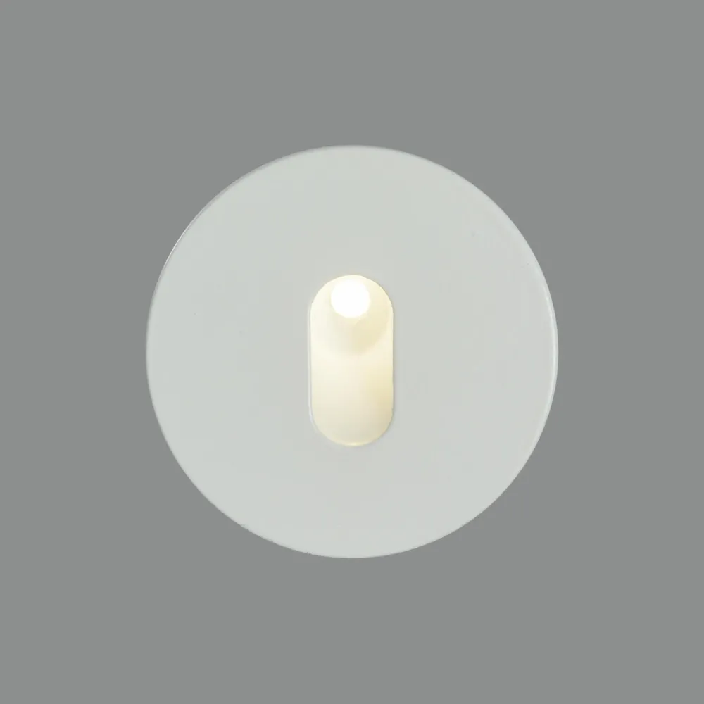 Segnapasso Led-Selezionato da Mazzolaluce Segnapasso led 3w 3000k cri90 rotondo bianco da incasso