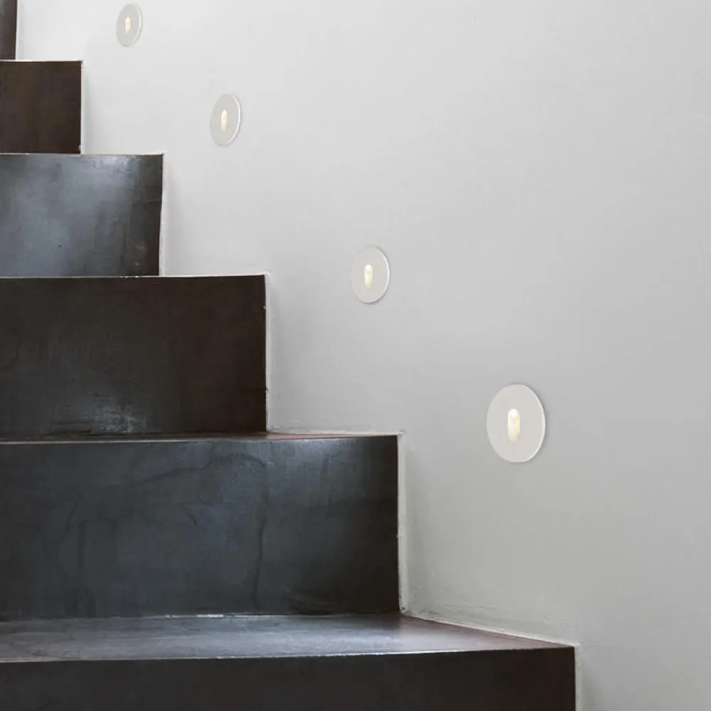 Segnapasso Led-Selezionato da Mazzolaluce Segnapasso led 3w 3000k cri90 rotondo bianco da incasso