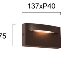 Segnapasso Led-Selezionato da Mazzolaluce Segnapasso led 9w 3000k da esterno antracite fp