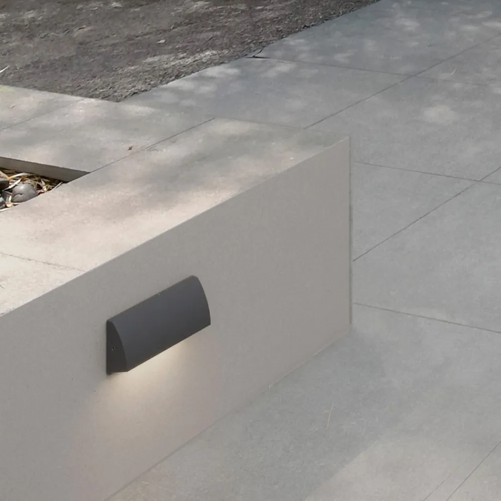 Segnapasso Led-Selezionato da Mazzolaluce Segnapasso led 3w 3000k da esterno antracite