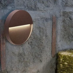Segnapasso Led-Selezionato da Mazzolaluce Segnapasso led 6w 4000k da esterno ip65 marrone rotondo