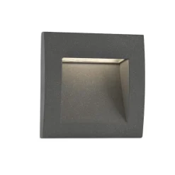 Segnapasso Led-Selezionato da Mazzolaluce Segnapasso led 3w 3000k da incasso quadrato antracite per esterno