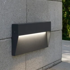 Segnapasso Led-Selezionato da Mazzolaluce Segnapasso led 6w 4000k grafite per parete esterni ip65
