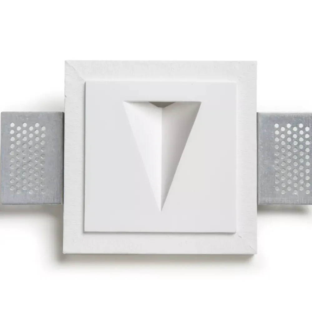 Segnapasso Led-Selezionato da Mazzolaluce Segnapasso led 2w 3000k moderno da incasso in gesso cristaly bianco
