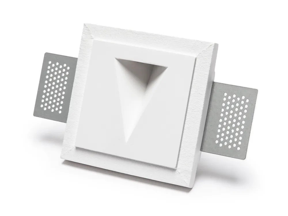 Segnapasso Led-Selezionato da Mazzolaluce Segnapasso led 2w 3000k moderno da incasso in gesso cristaly bianco