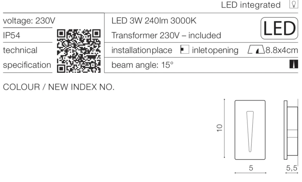 Segnapasso Led-Selezionato da Mazzolaluce Segnapasso led 3w 3000k per interno esterno da incasso grigio