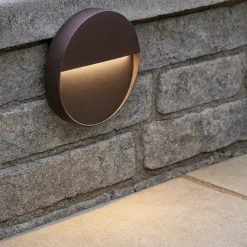 Segnapasso Led-Selezionato da Mazzolaluce Segnapasso marrone rotondo da esterno led 3w 4000k senza incasso