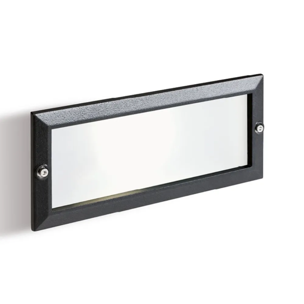 Segnapasso Led-Selezionato da Mazzolaluce Segnapasso nero da esterno led 10w 3000k per incasso parete ip65