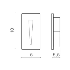 Segnapasso Led-Selezionato da Mazzolaluce Segnapasso nero da incasso per esterno led 3w 3000k