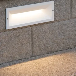Segnapasso Led-Selezionato da Mazzolaluce Segnapasso per esterni bianco led 12w 4000k da incasso parete ip65