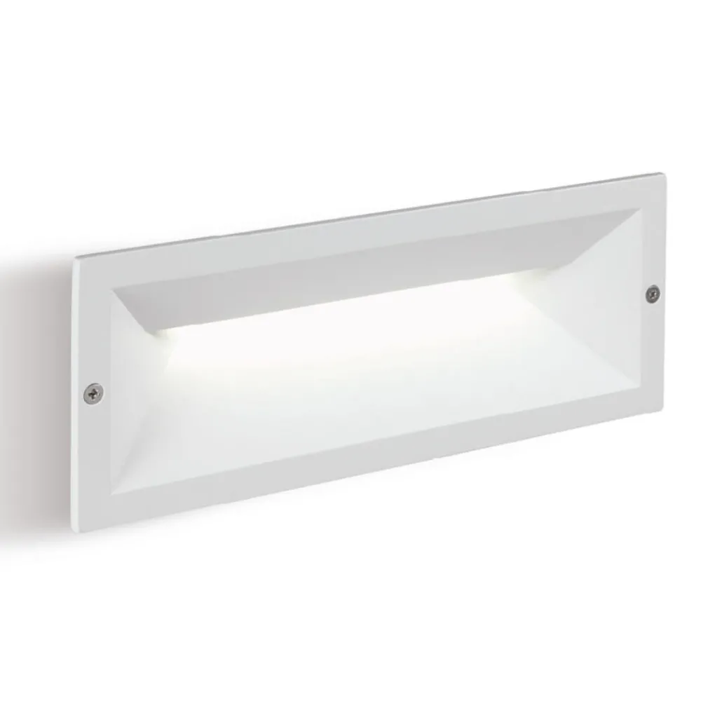 Segnapasso Led-Selezionato da Mazzolaluce Segnapasso per esterni bianco led 12w 4000k da incasso parete ip65