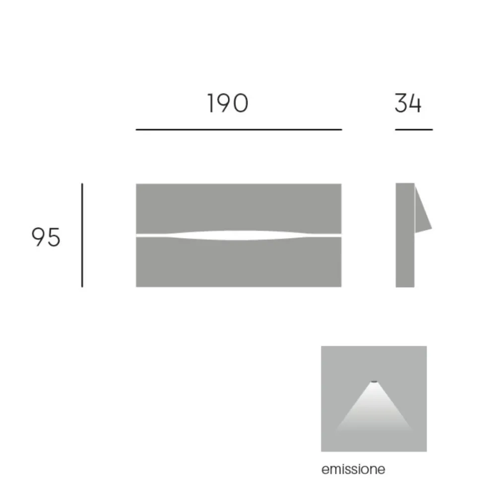 Segnapasso Led-Selezionato da Mazzolaluce Segnapasso per esterni bianco rettangolare led 4w 4000k ip65
