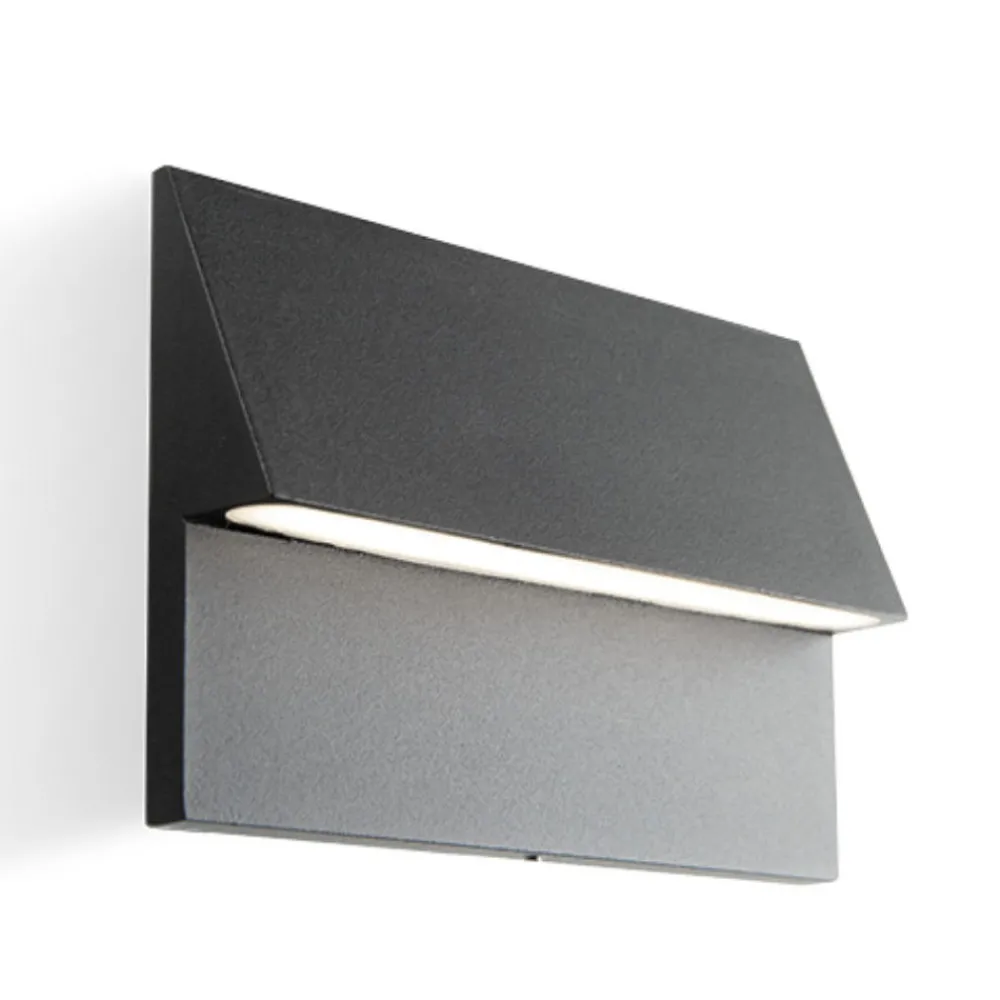 Segnapasso Led-Selezionato da Mazzolaluce Segnapasso per esterni grafite led 3w 4000k da incasso a parete ip65