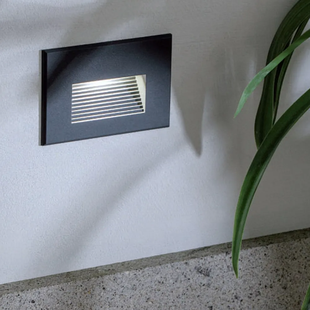 Segnapasso Led-Selezionato da Mazzolaluce Segnapasso per esterno a incasso parete grafite led 3w 3000k