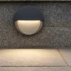 Segnapasso Led-Selezionato da Mazzolaluce Segnapasso per esterno rotondo grafite led 8w 3000k da incasso a parete ip65