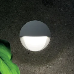 Segnapasso Led-Selezionato da Mazzolaluce Segnapasso per esterno rotondo grafite led 8w 3000k da incasso a parete ip65