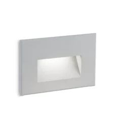 Segnapasso Led-Selezionato da Mazzolaluce Segnapasso rettangolare per esterno da incasso a parete grigio led 3w 3000k