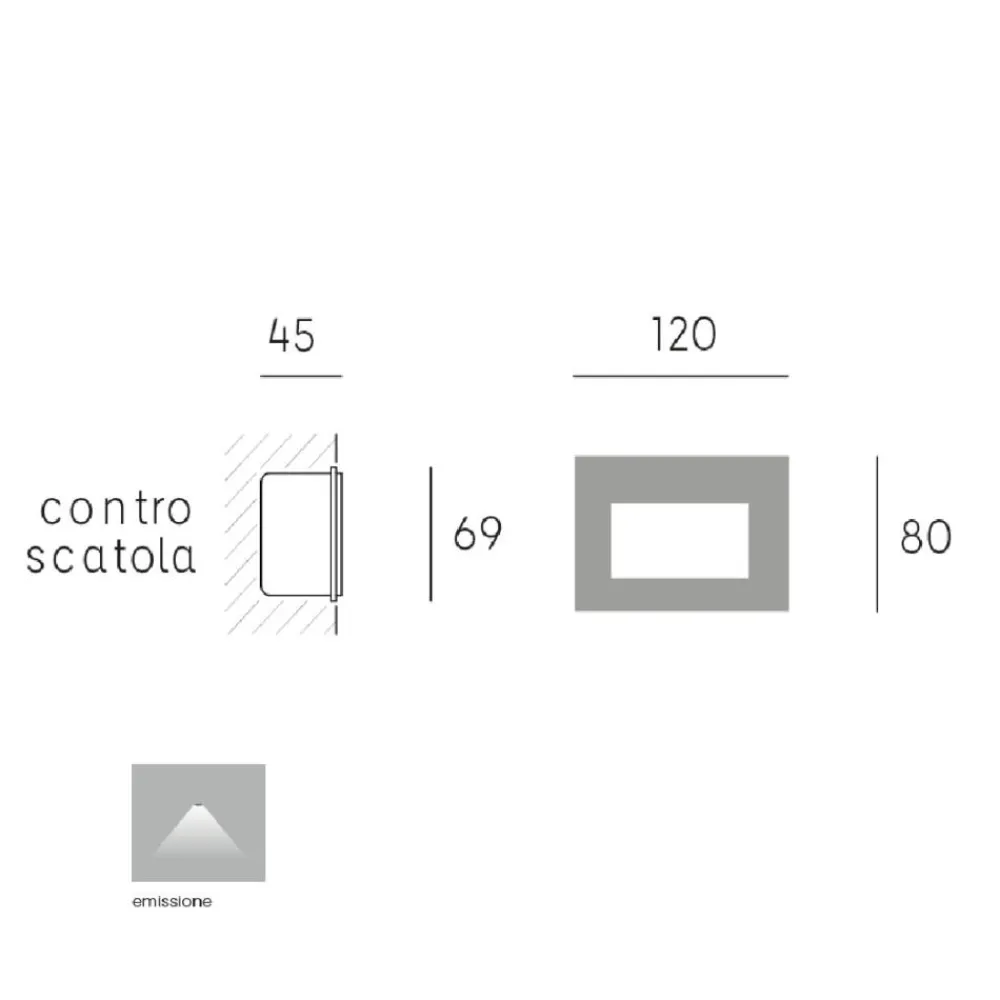 Segnapasso Led-Selezionato da Mazzolaluce Segnapasso rettangolare per esterno da incasso a parete grigio led 3w 3000k