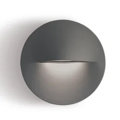 Segnapasso Led-Selezionato da Mazzolaluce Segnapasso rotondo a parete grafite ip65 da esterno