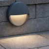 Segnapasso Led-Selezionato da Mazzolaluce Segnapasso rotondo per esterno led 8w 4000k da incasso a parete grafite
