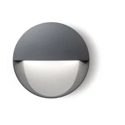 Segnapasso Led-Selezionato da Mazzolaluce Segnapasso rotondo per esterno led 8w 4000k da incasso a parete grafite